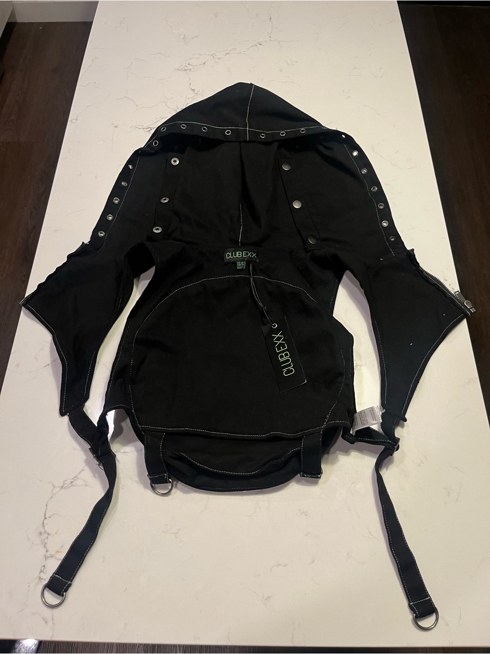 Club Exx Crop Backpack Hoodie, New with tags!